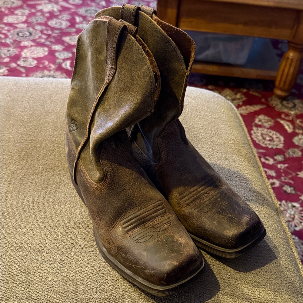 ARIAT Mens 4LR Leather Cowboy Boots Size 5.5 (TD)